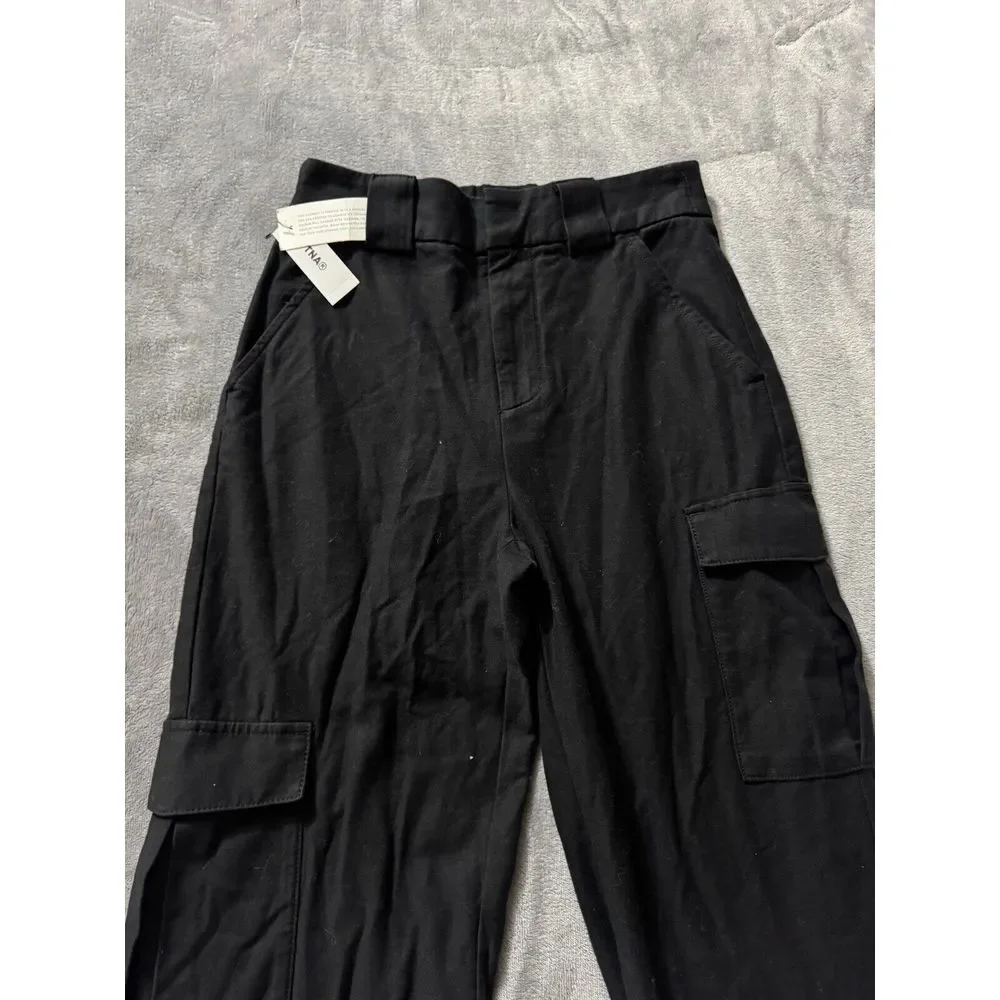 TNA Women's‎ Curtis Highway Cargo Pants Black Size X small NWT